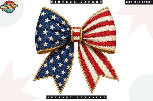 Download American Flag Ribbon Bow Patchwork PNG - American flag ribbon Collection