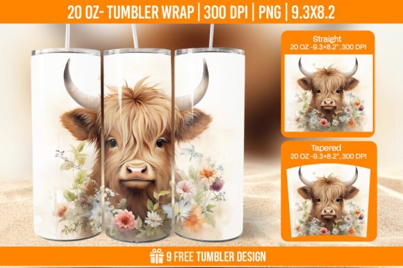 Download 3D Highland Cow Tumbler Designs, - Premium Resources