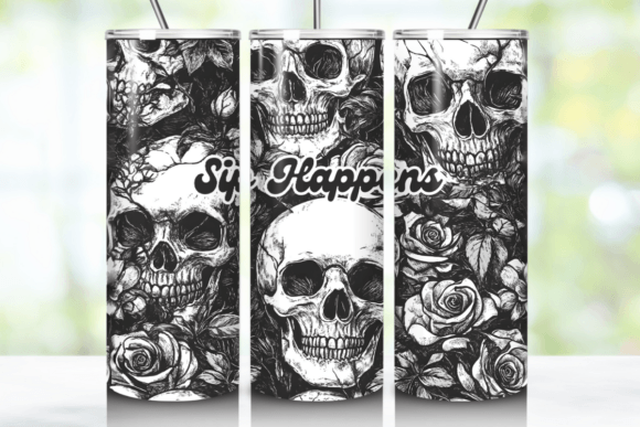 Download Skull and Roses Laser Engraved Tumbler - Laser engraved tumbler Collection