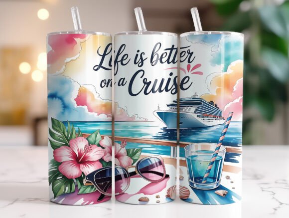 Download 20Oz Summer Cruise Tumbler Wrap Design - Tumbler wrap design Collection