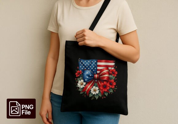 Download American Flag Ribbon Bow 4th July Art - American flag ribbon Collection