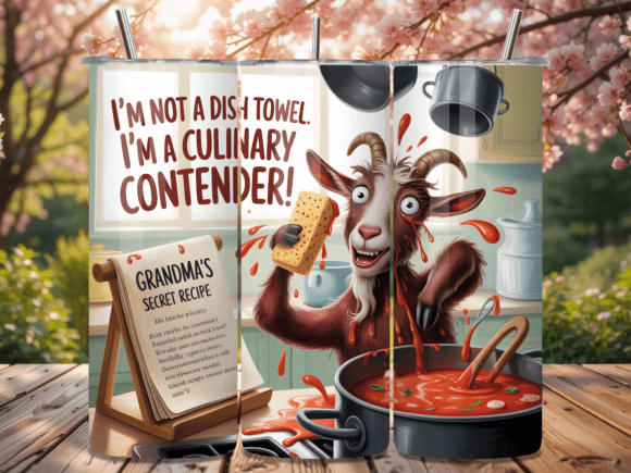 Download Contender Funny Goat Tumbler Wrap Design - Tumbler wrap design Collection