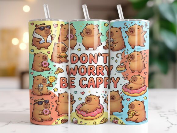 Download Cute Capybara 20oz Tumbler Wrap Design - Tumbler wrap design Collection