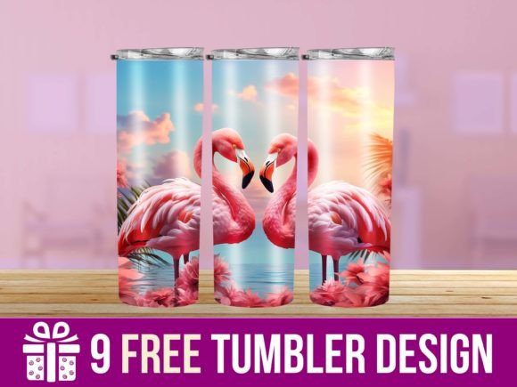 Download 3D Cute Flamingo Tumbler Wrap Designs - Tumbler wrap design Collection